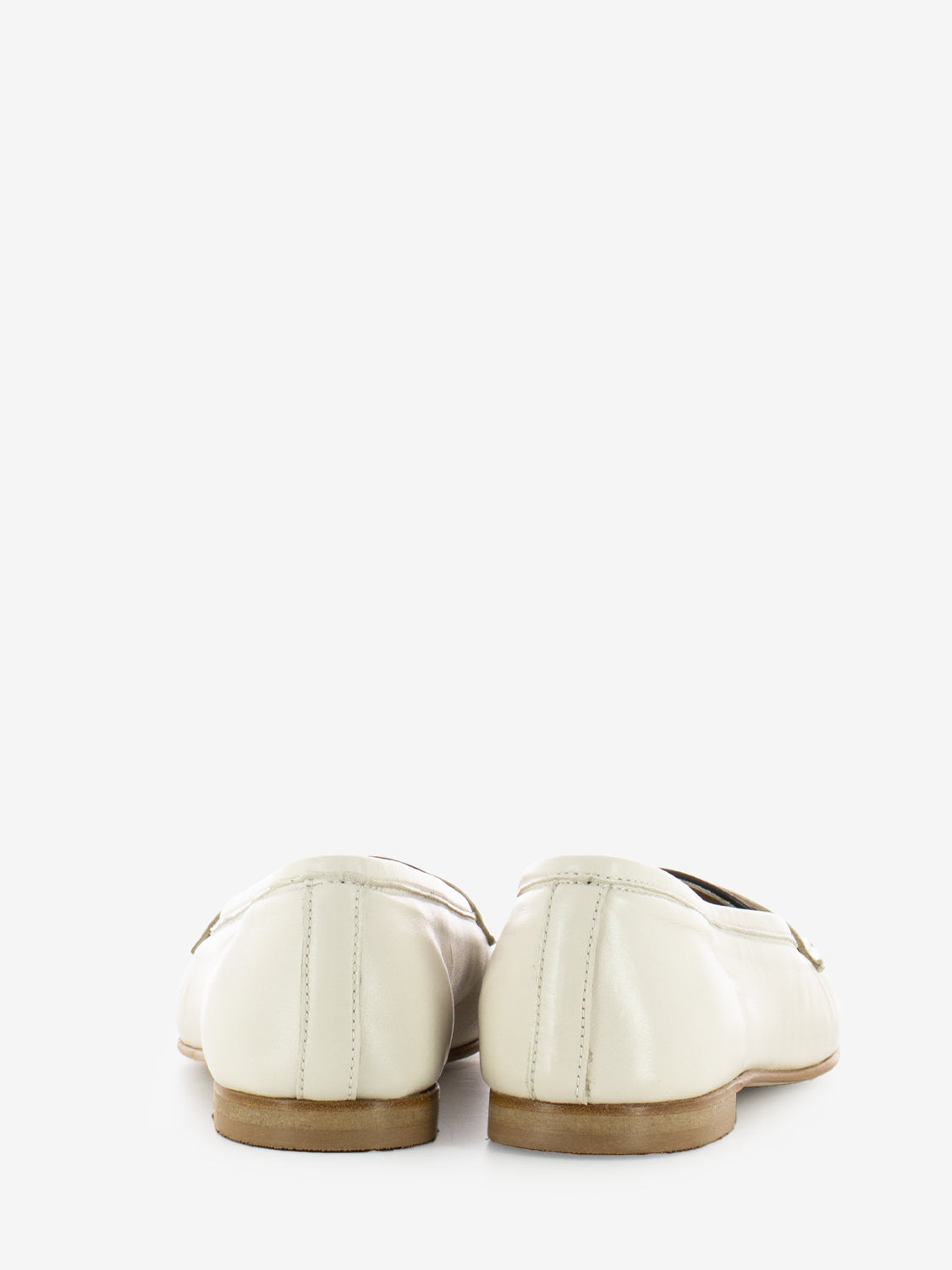Francesca Ivory Leather Moccasins