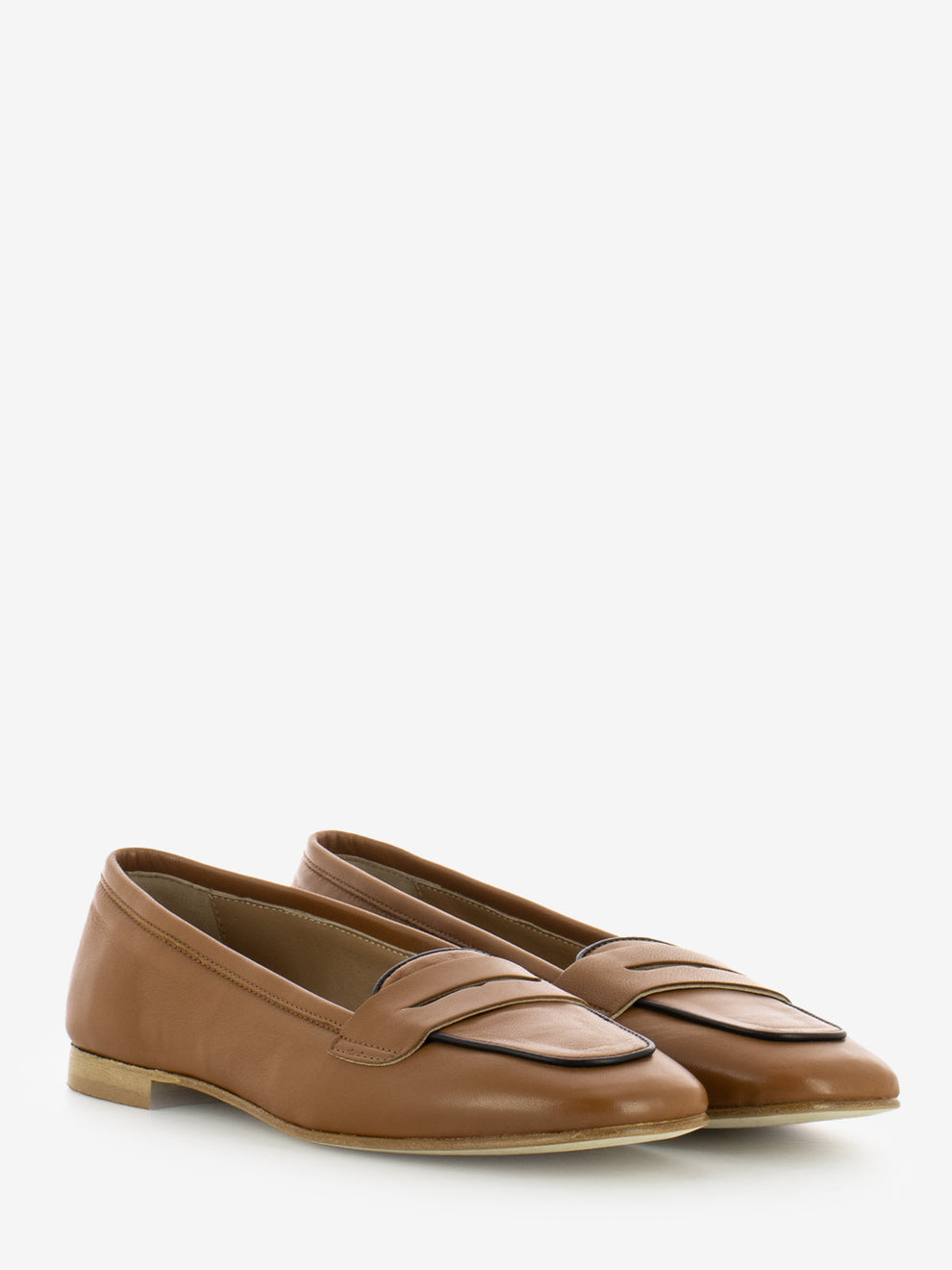 Francesca brown leather moccasins