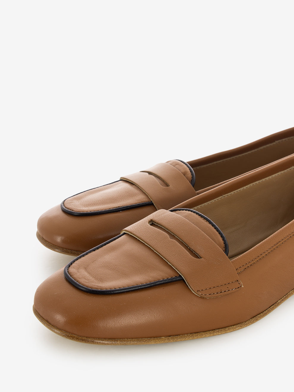Francesca brown leather moccasins