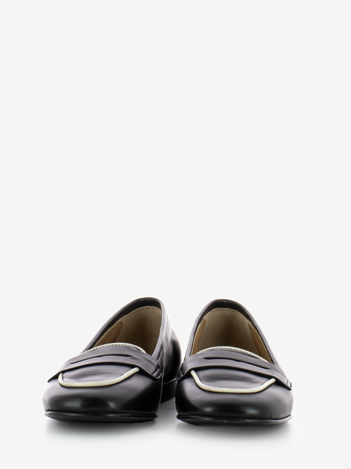 Francesca black leather moccasins