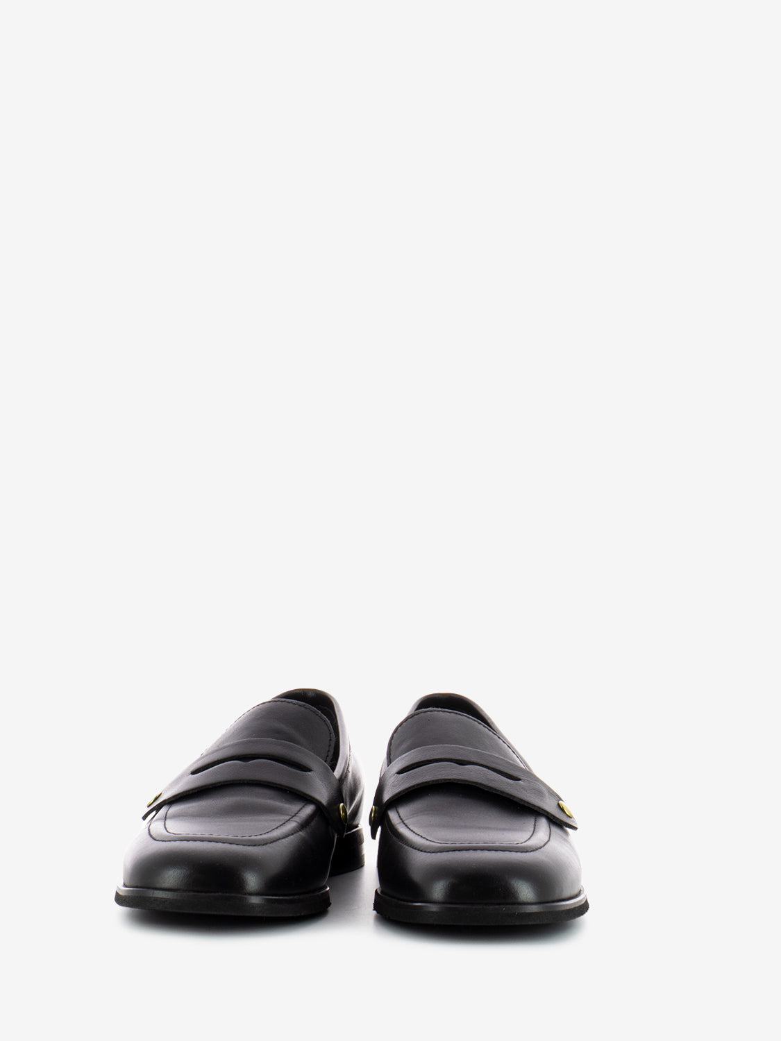Black nappa loafers with removable clip