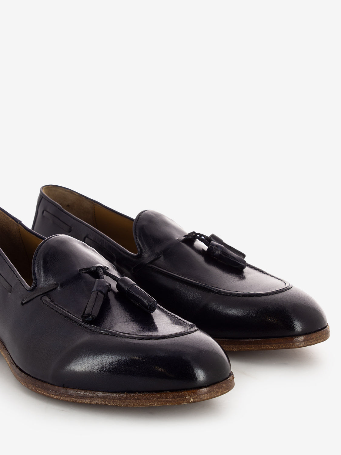 Blue Glove Leather Moccasins