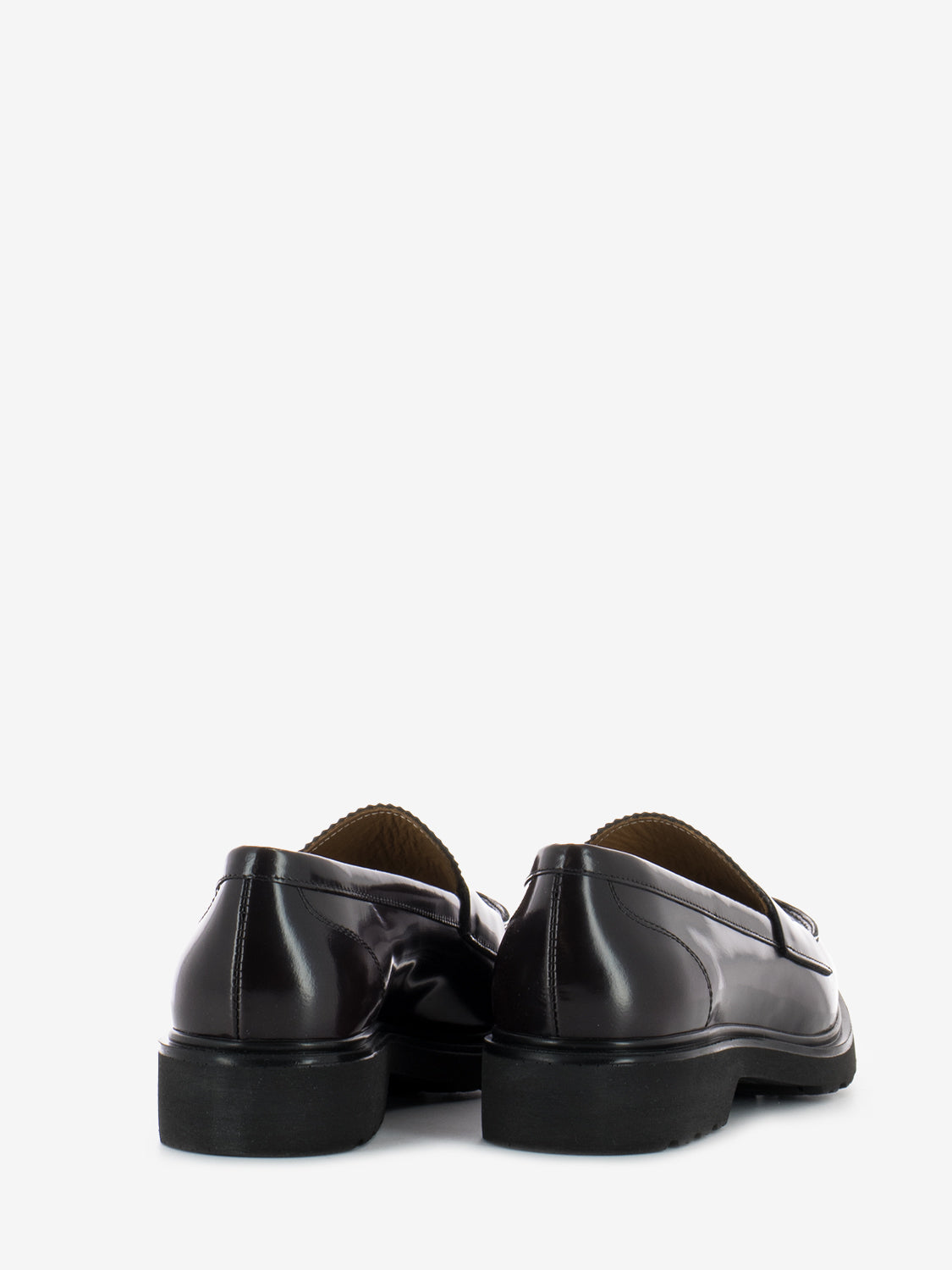 Brushed leather moccasins dark brown
