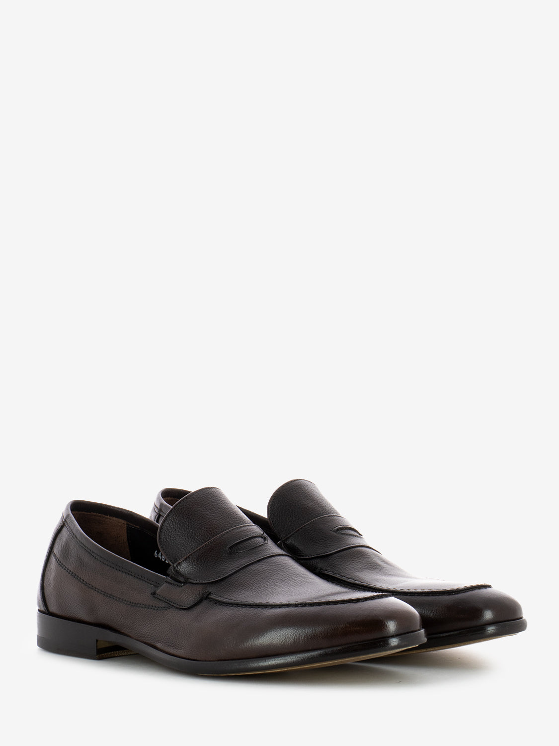 Moccasins in dark brown leather