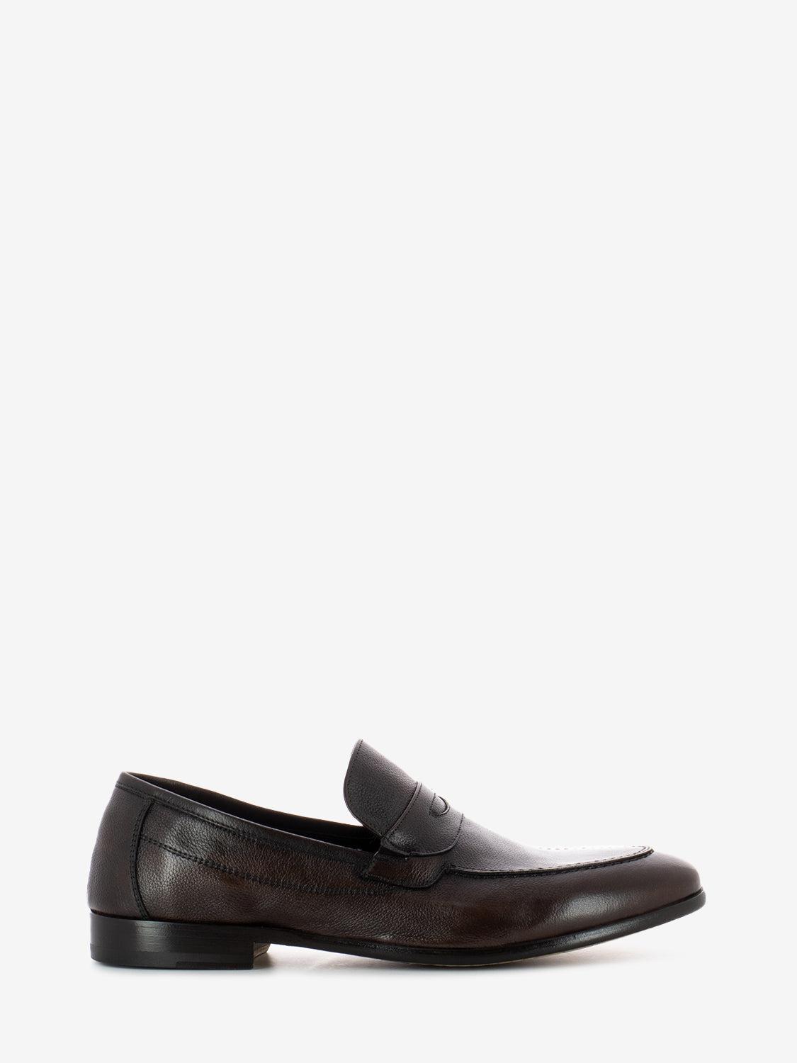 Moccasins in dark brown leather