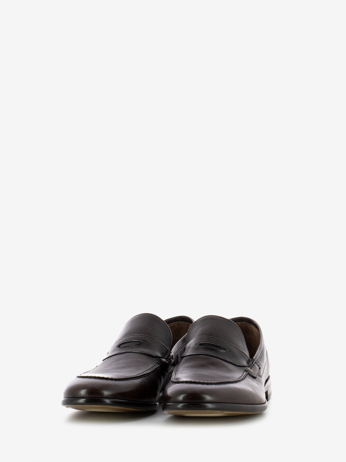 Moccasins in dark brown leather