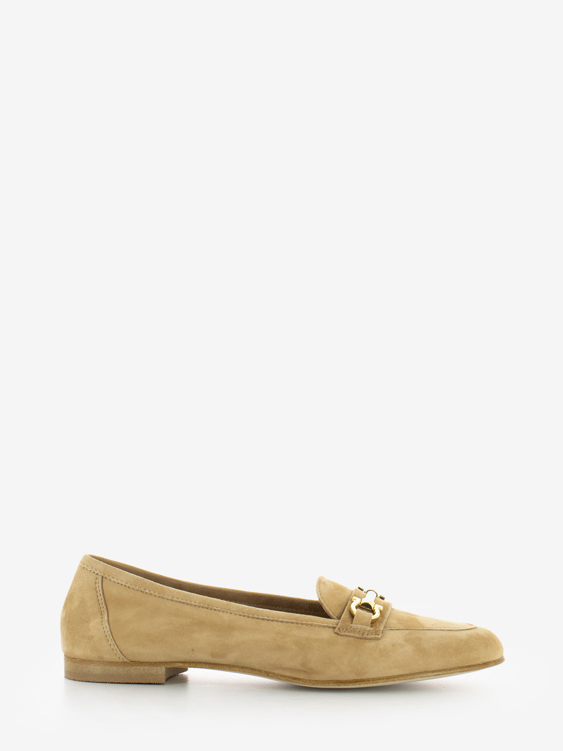 Mocassini in suede camel