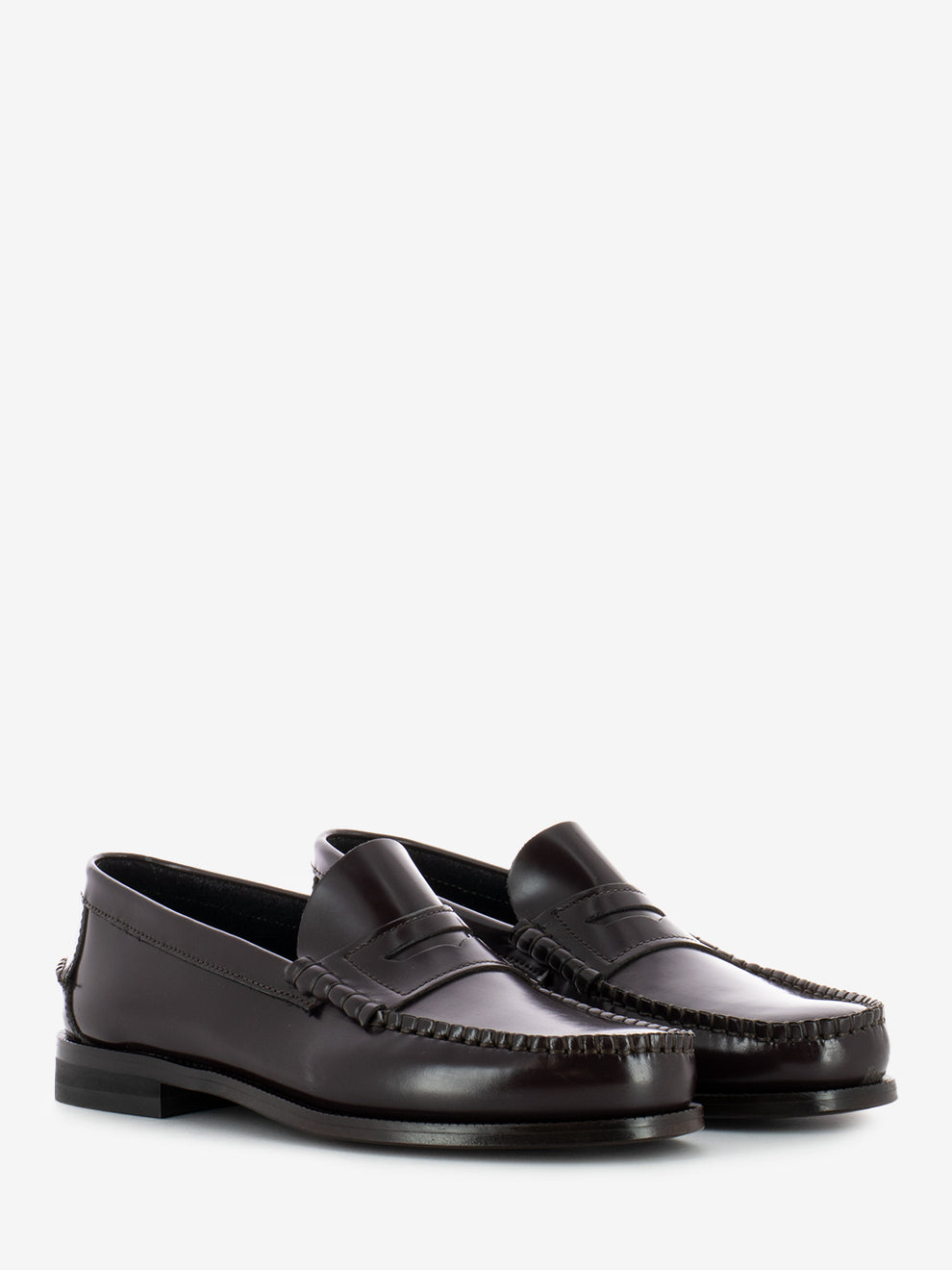 Burgundy brushed moccasin