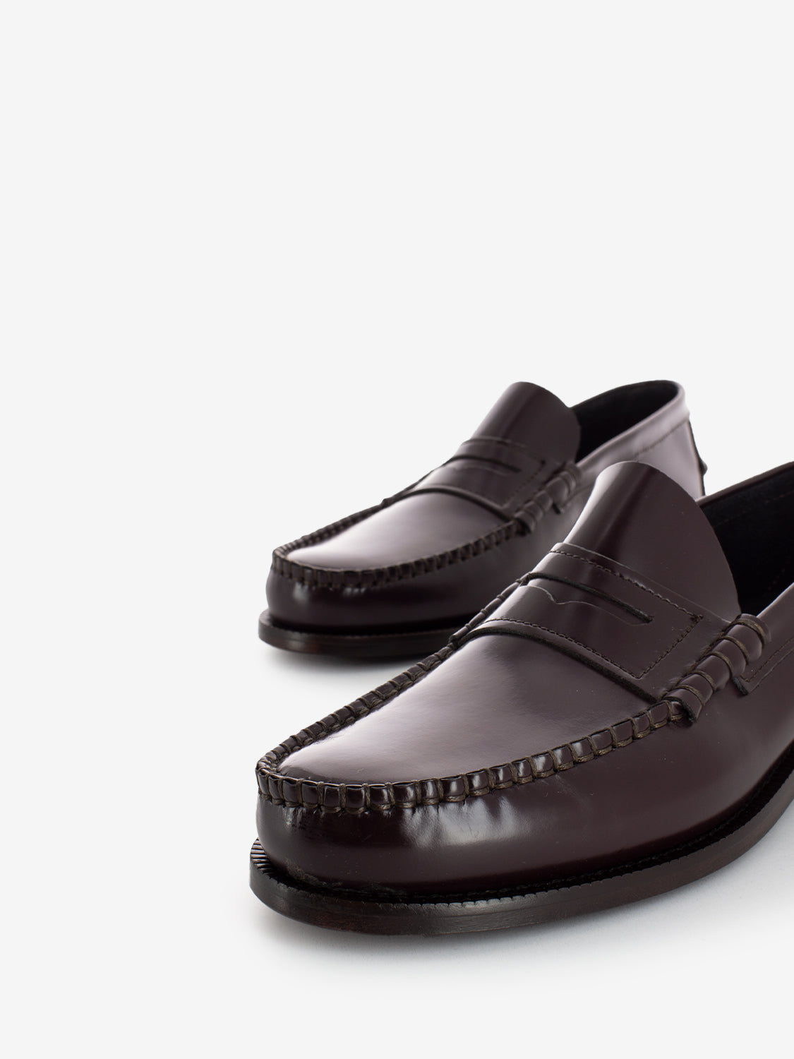 Burgundy brushed moccasin