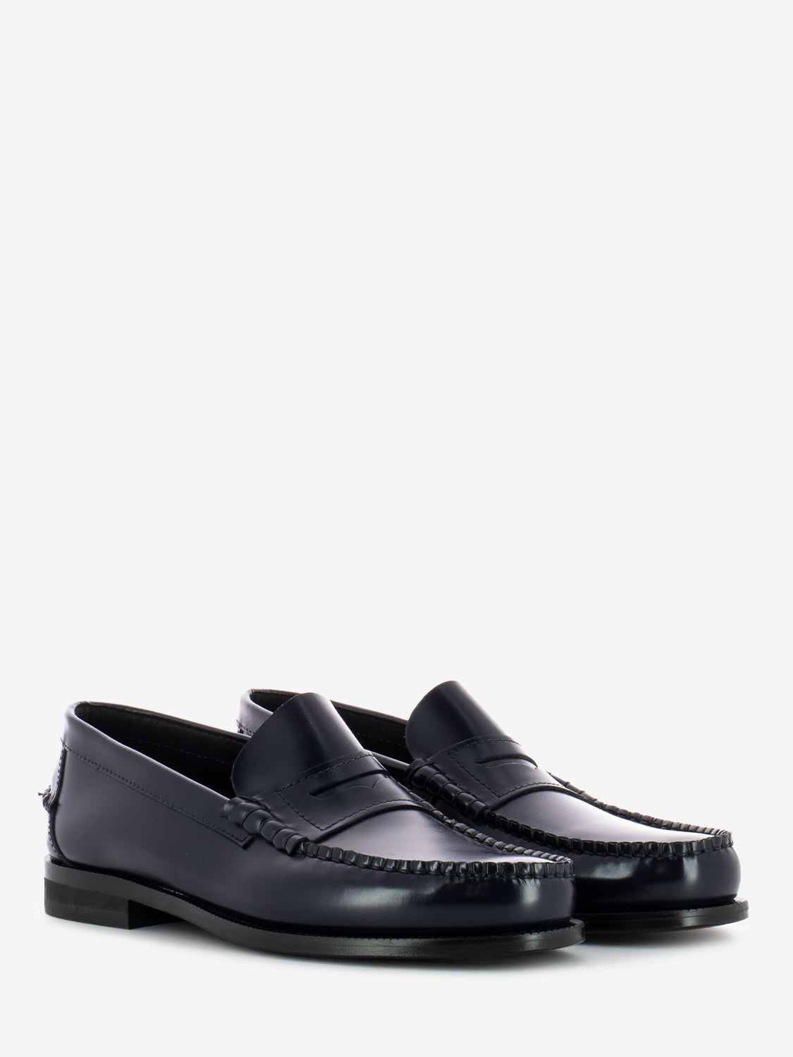 Navy Brushed Moccasin
