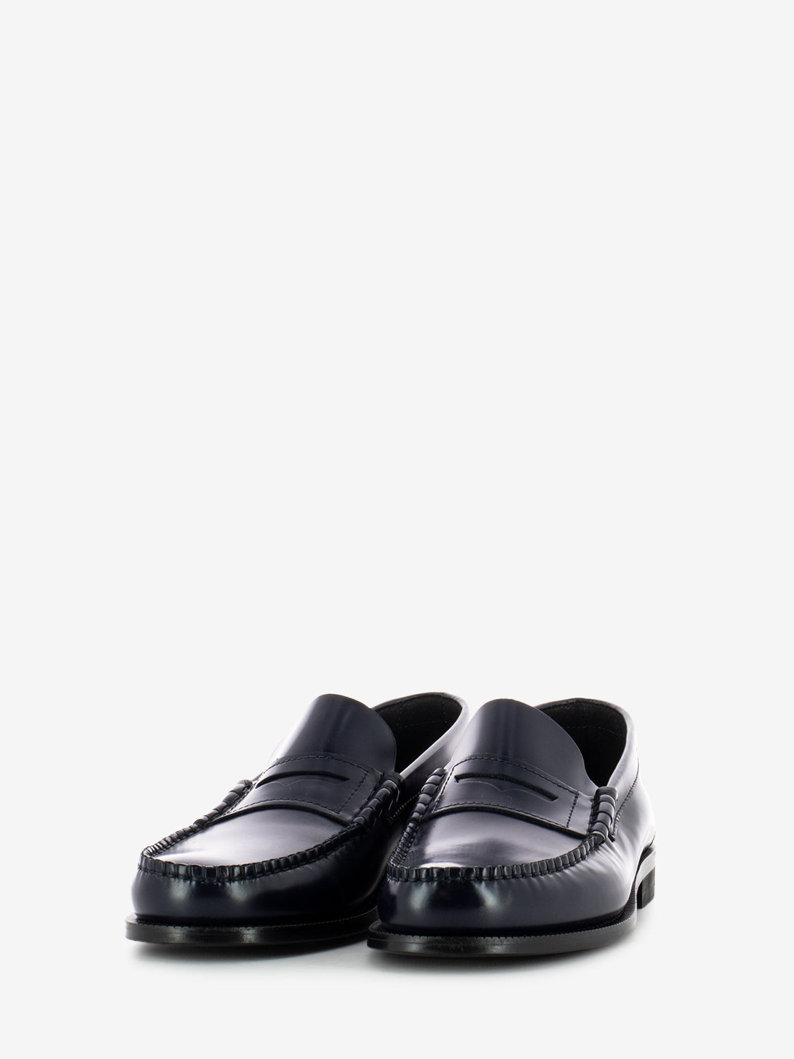 Navy Brushed Moccasin