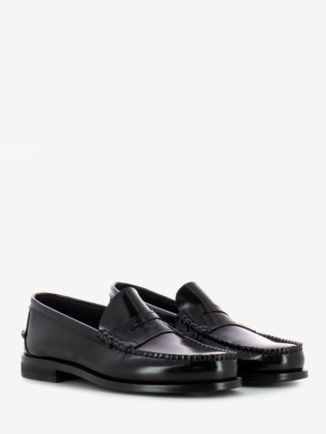 Black abrasive moccasin