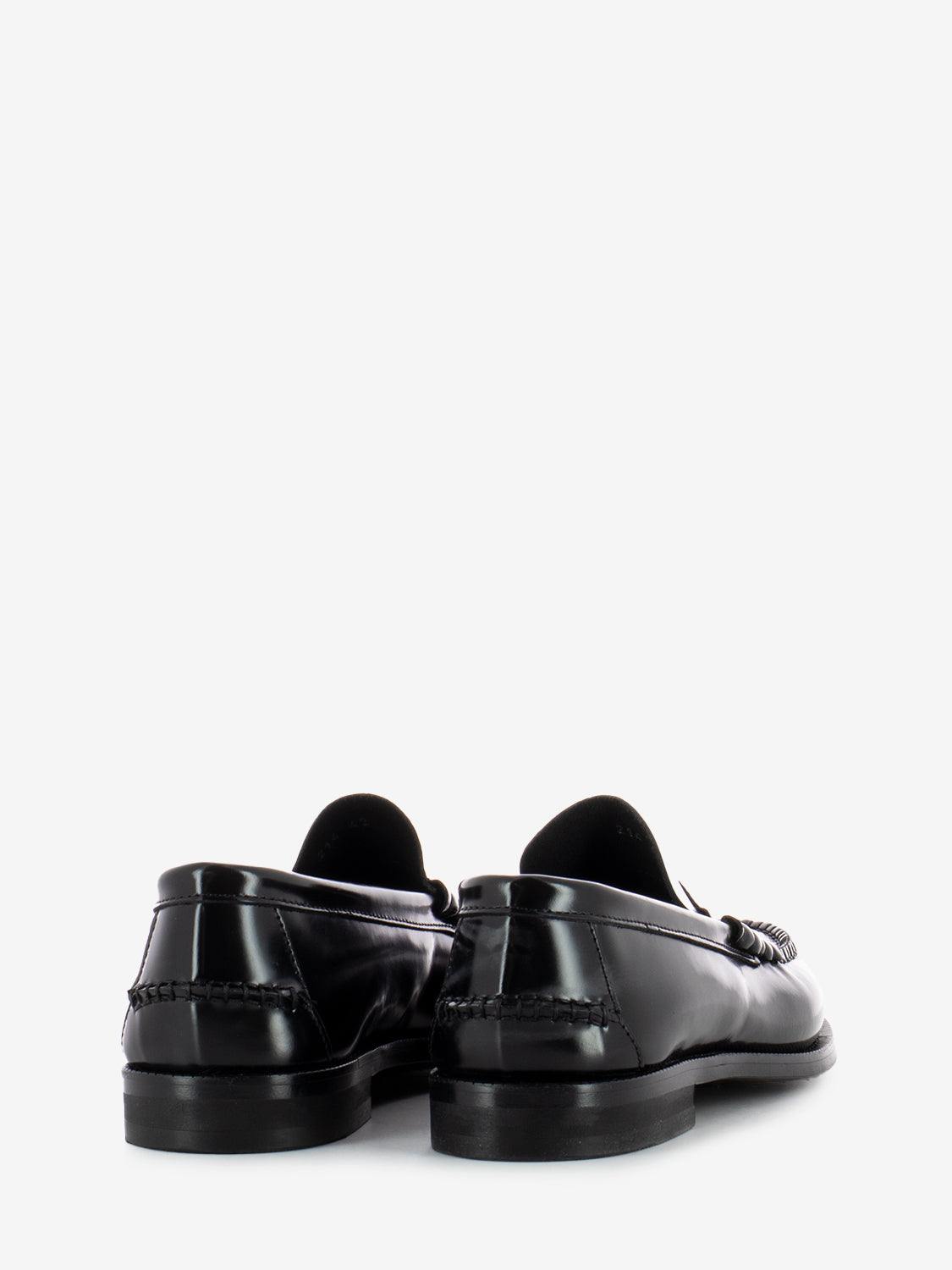 Black abrasive moccasin