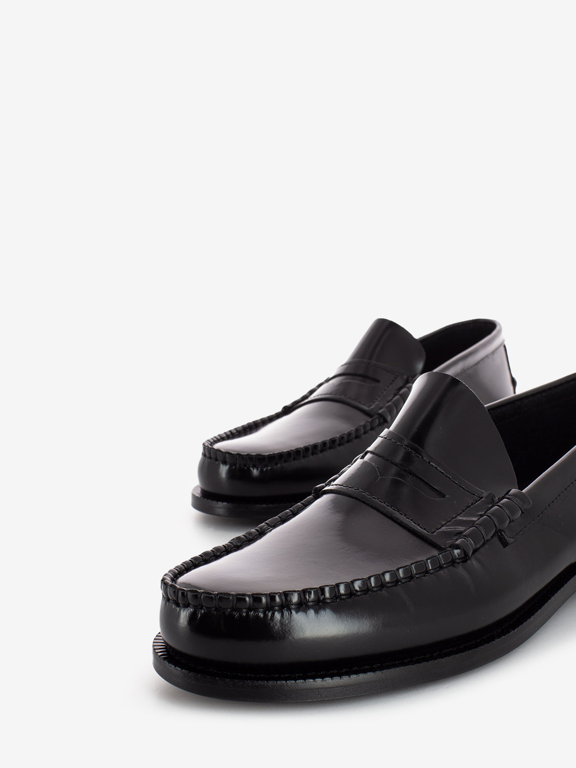 Black abrasive moccasin