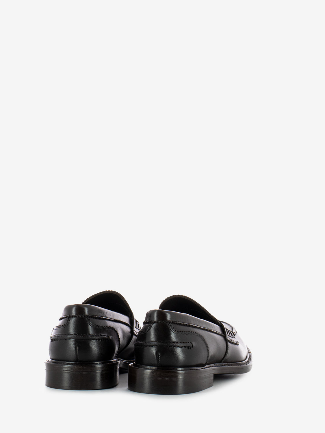 Brown leather moccasin