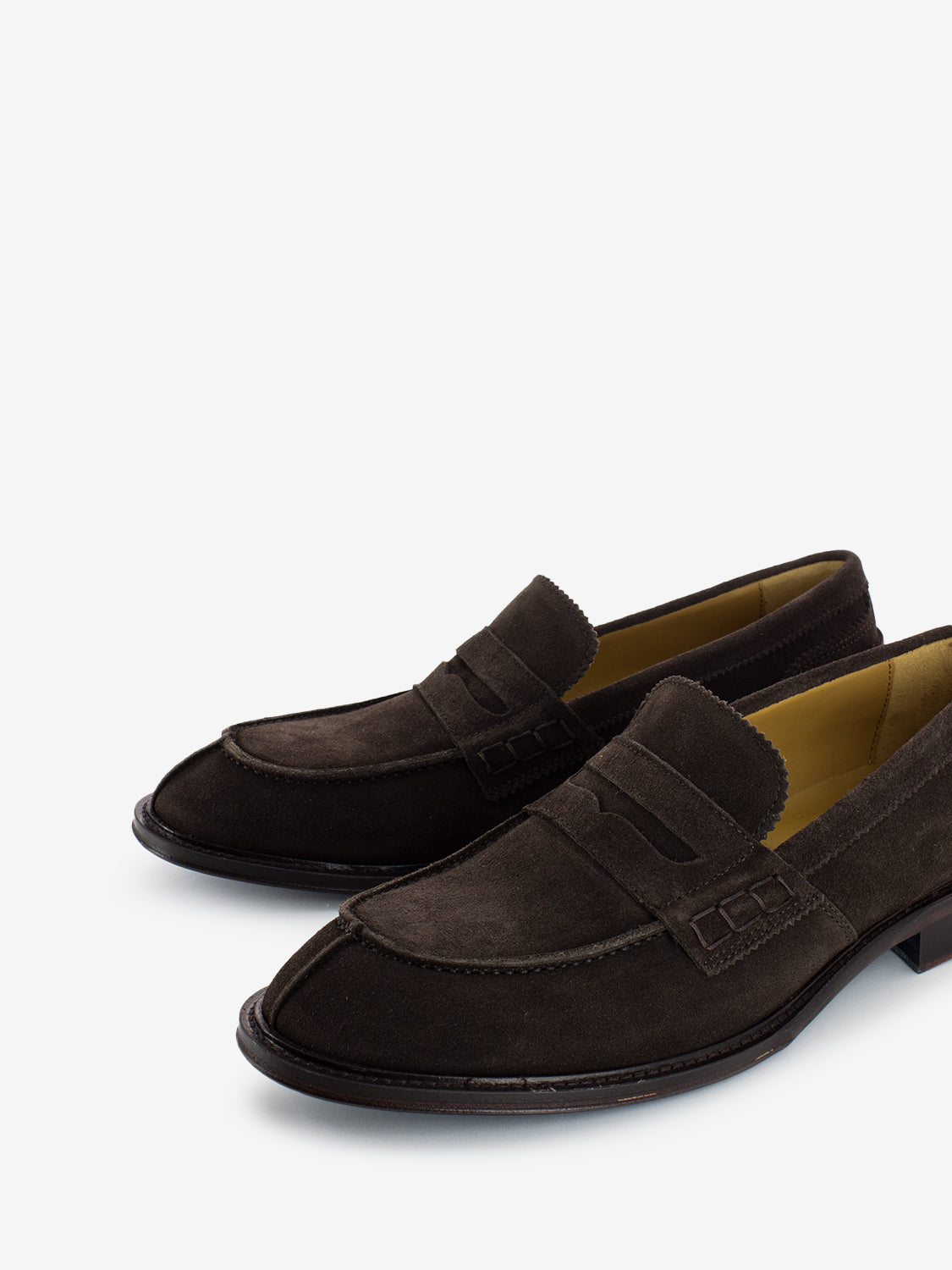 Dark brown suede moccasin