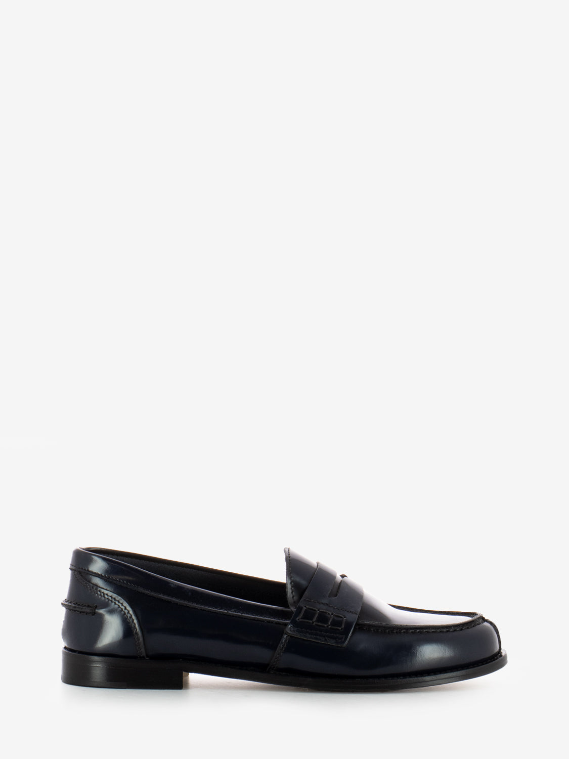 Mocassino penny abrasivato blu