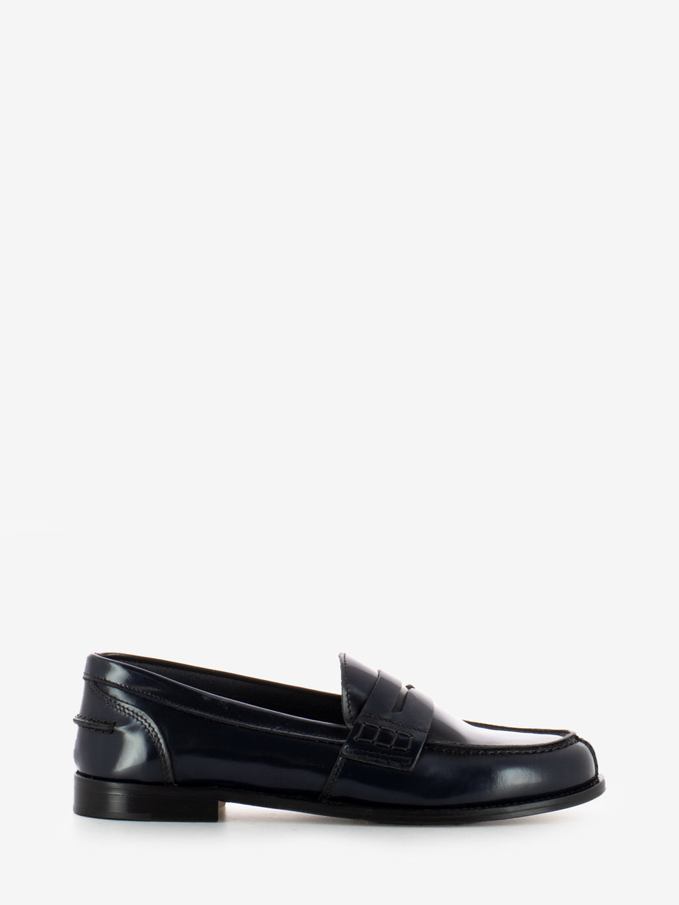 Mocassino penny abrasivato blu