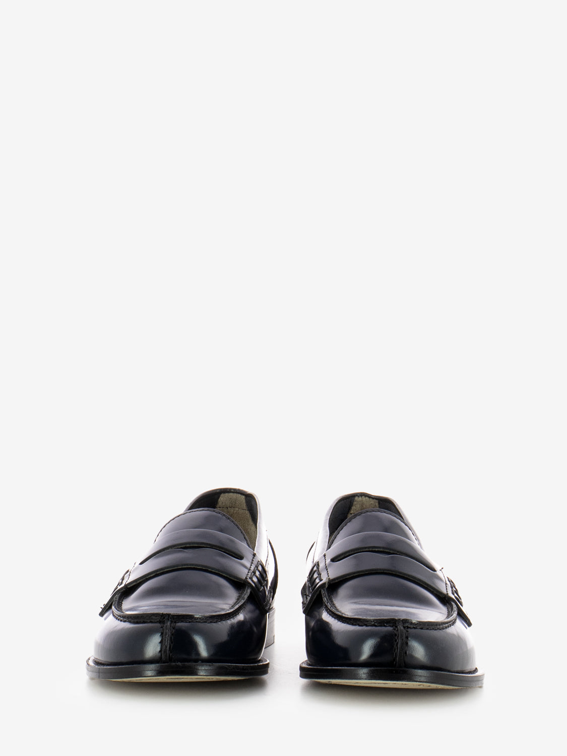 Mocassino penny abrasivato blu