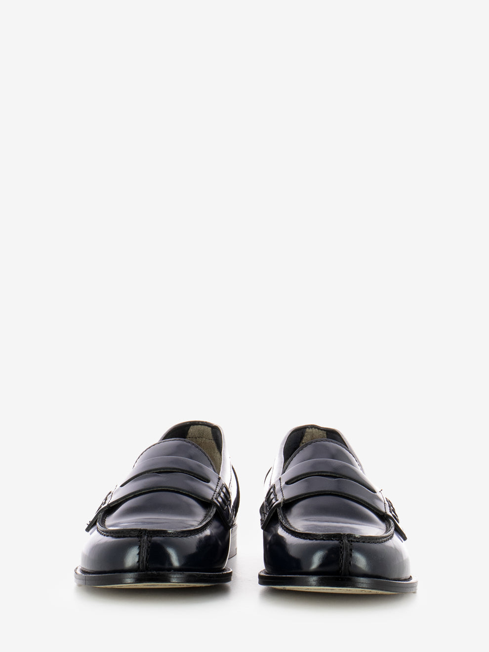 Mocassino penny abrasivato blu