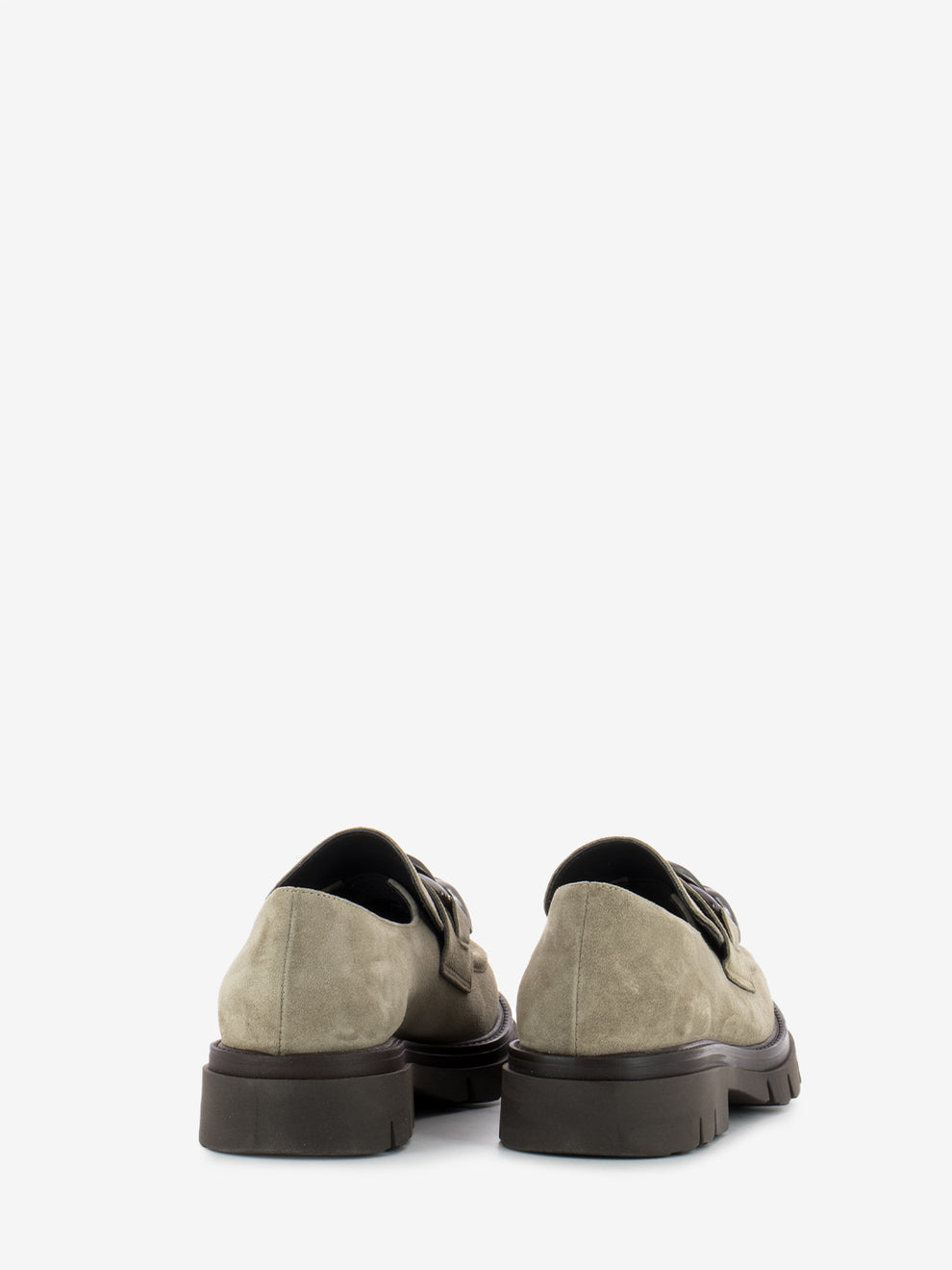 Mocassini Suede dettaglio metallico taupe