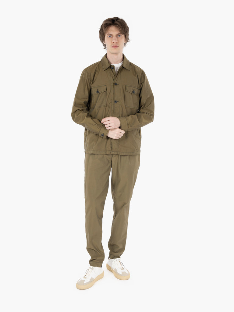 STIMM - Pantaloni Abel cotone stretch verde militare