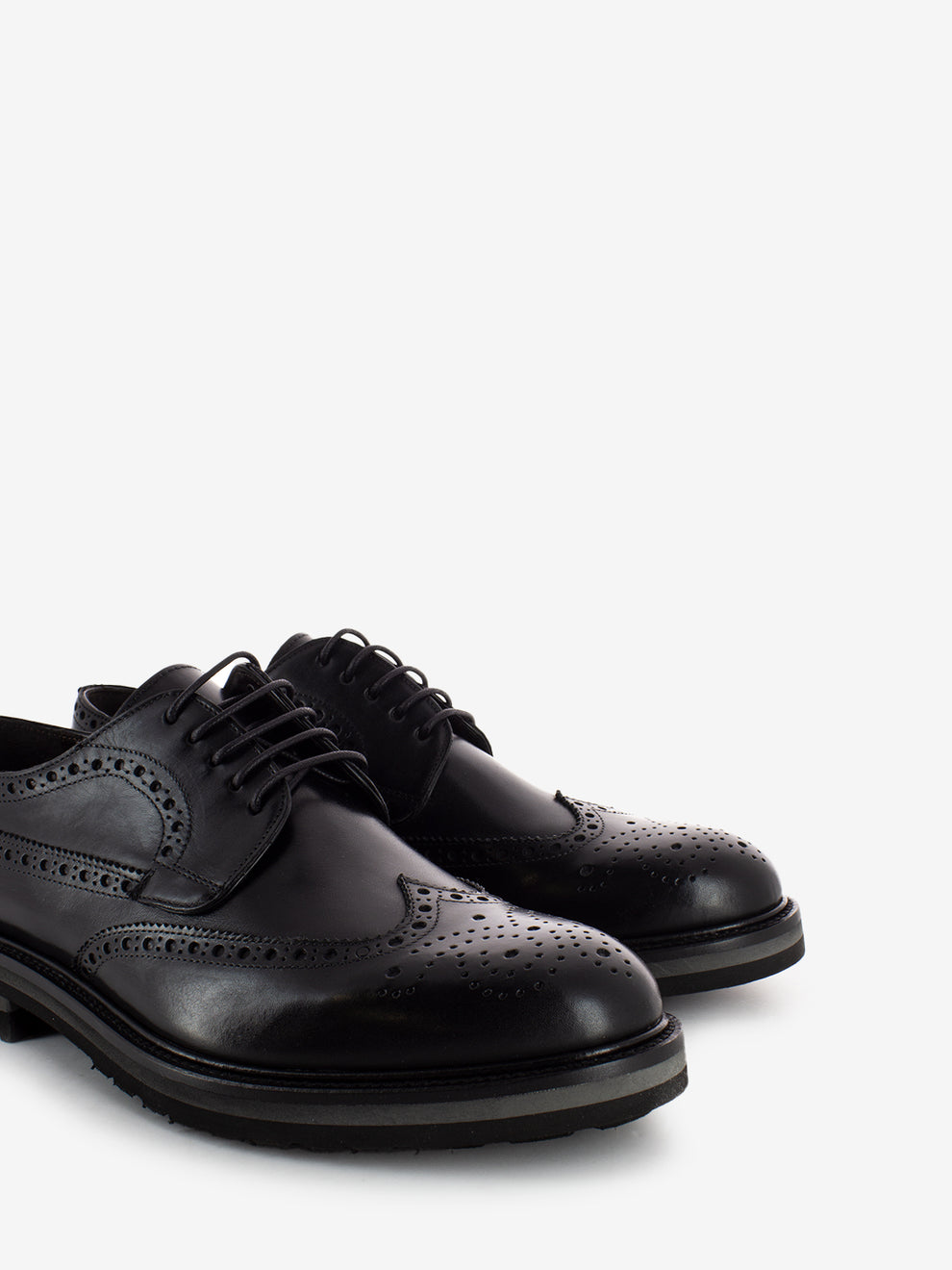 Oxford carro armato in pelle nera