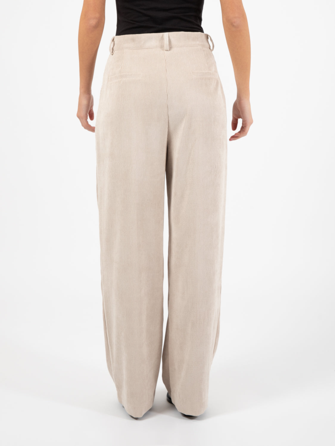 Natural velvet palazzo trousers