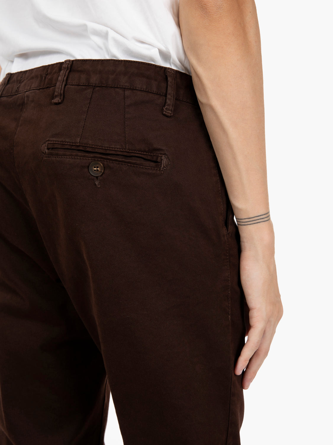 Dark brown chino trousers
