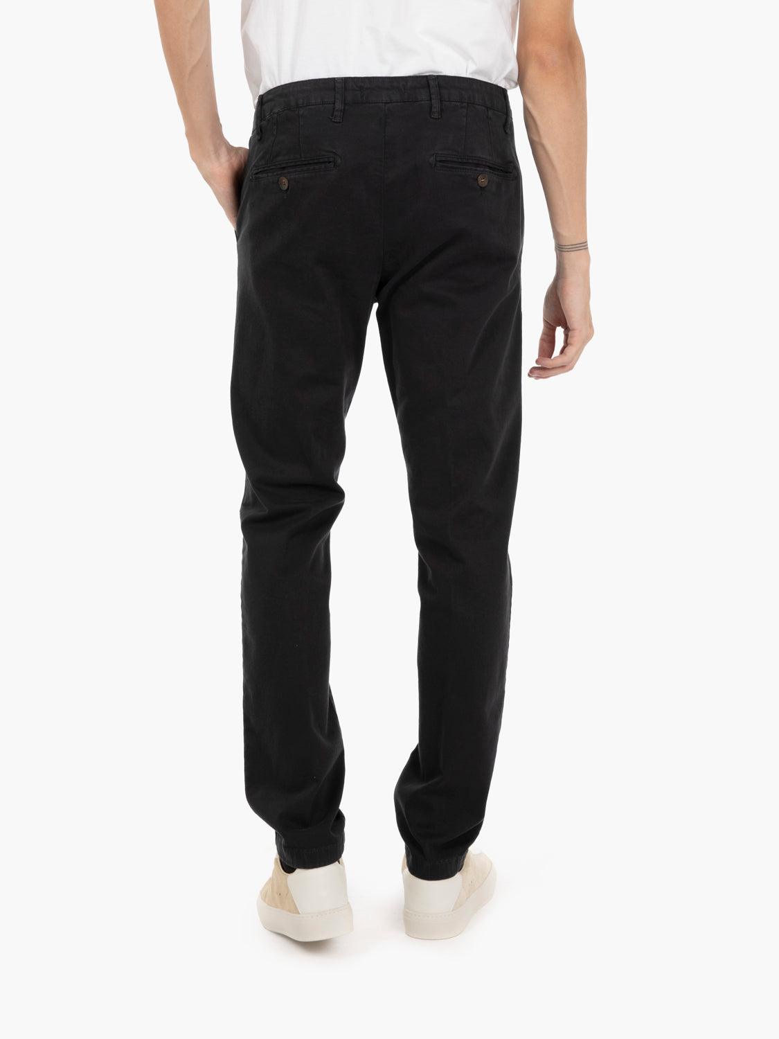 Black chino trousers