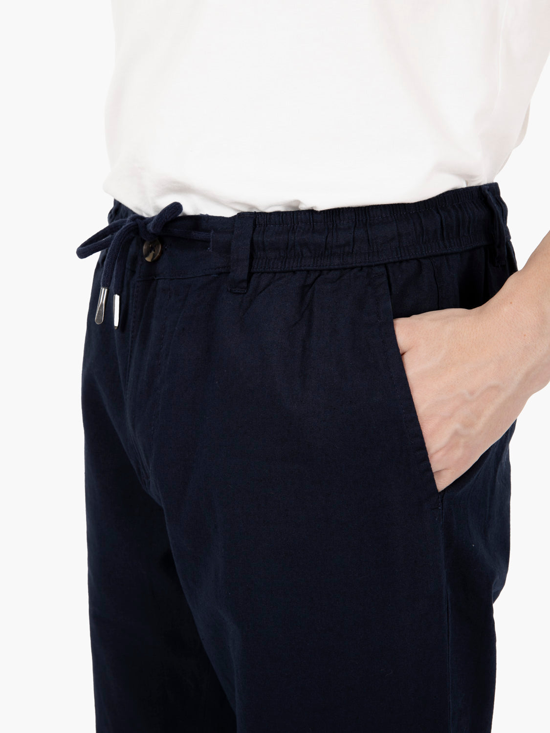 Navy Drawstring Trousers