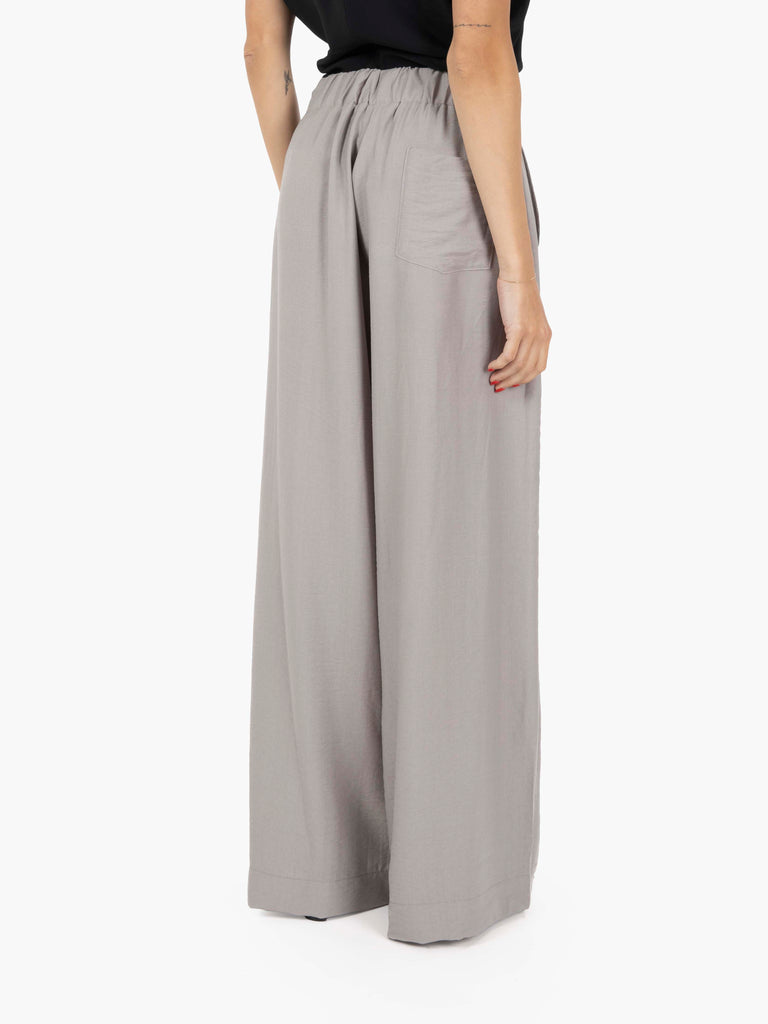 STIMM - Pantalone Sarah a palazzo fluido grigio