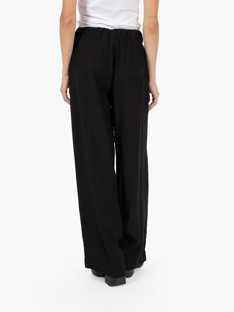 STIMM - Pantalone Sarah a palazzo fluido nero