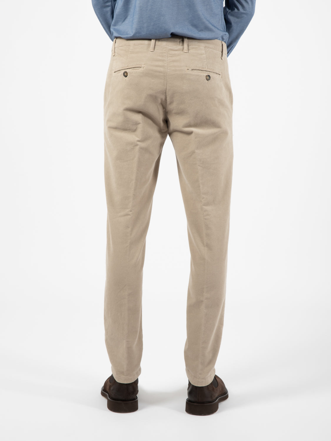 Pantalone velluto beige