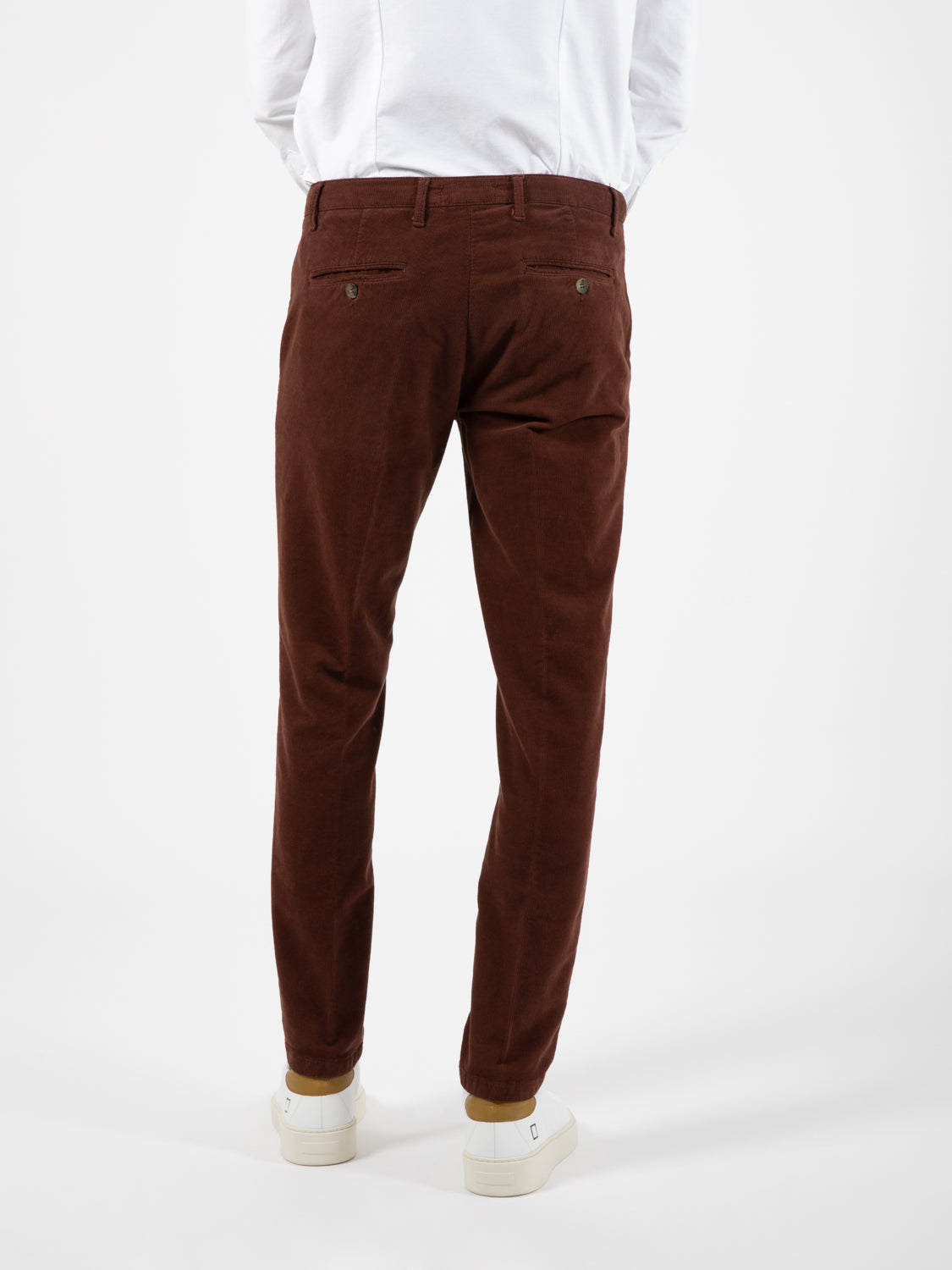 Pantalone velluto castagna