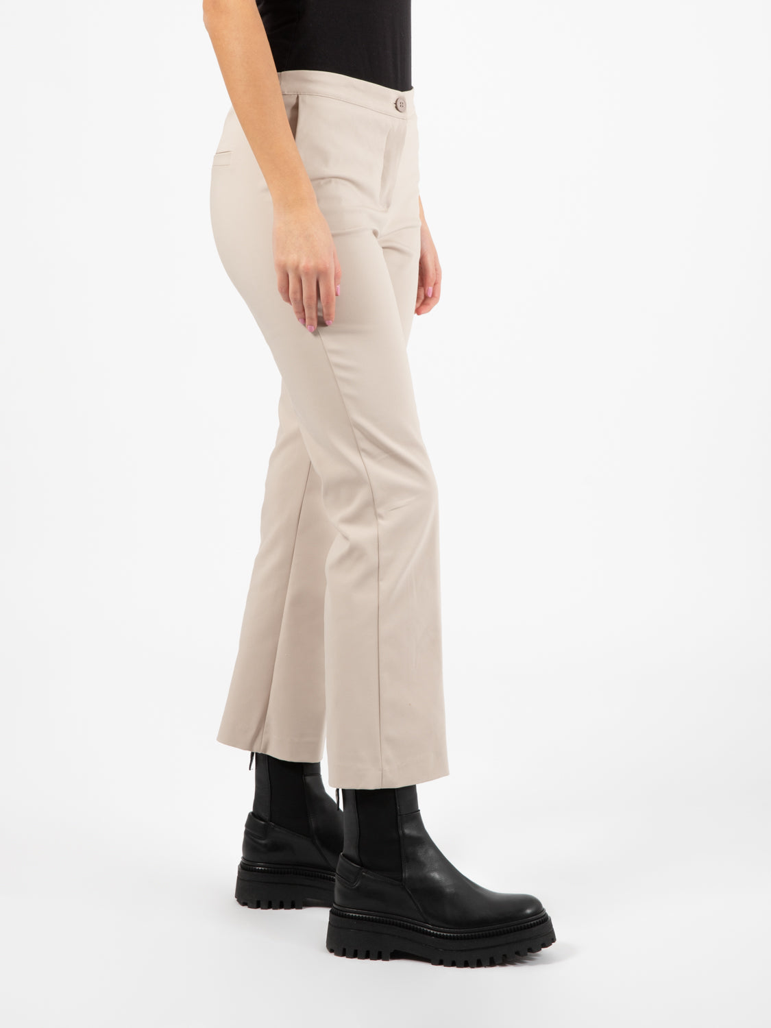 Beige trumpet pants