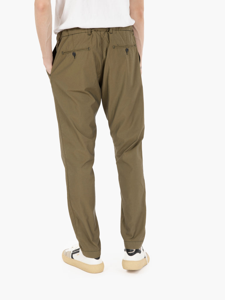 STIMM - Pantaloni Abel cotone stretch verde militare