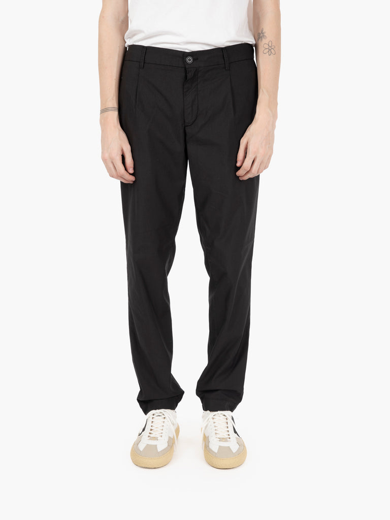 STIMM - Pantaloni Abel in cotone stretch nero