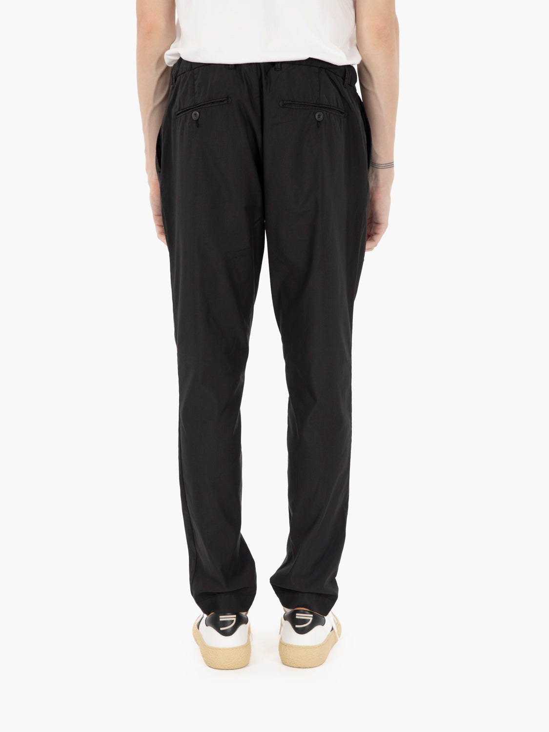 Pantaloni Abel in cotone stretch nero