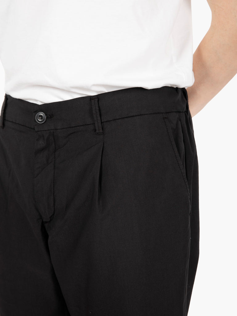 STIMM - Pantaloni Abel in cotone stretch nero