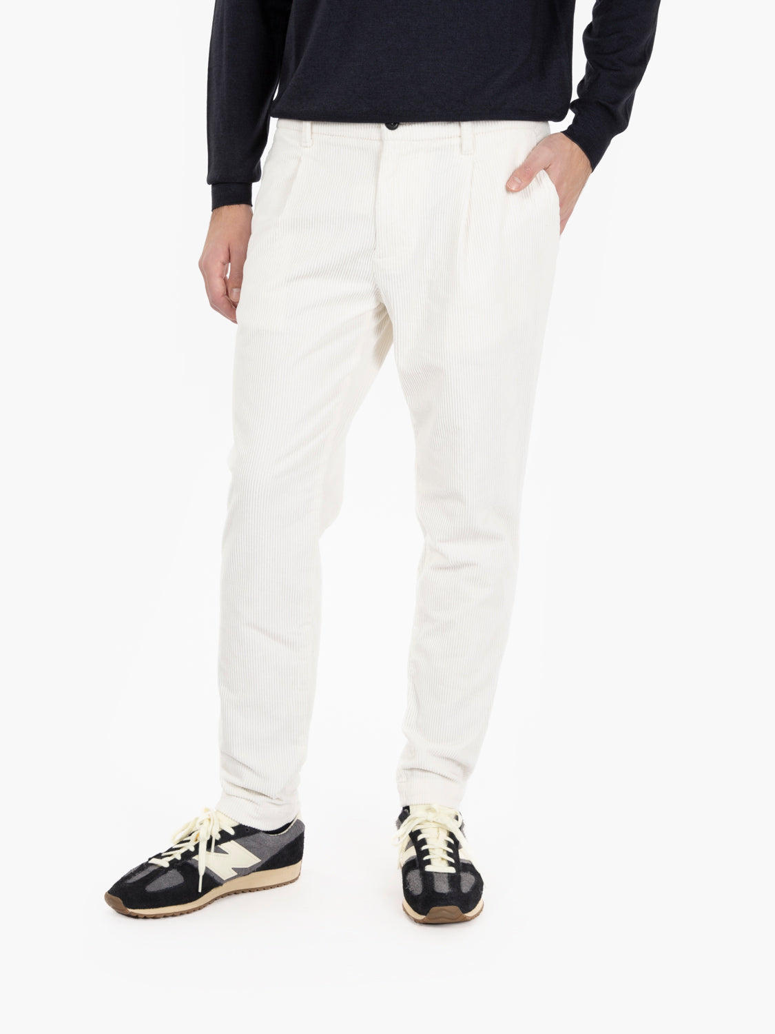 Abel white corduroy trousers