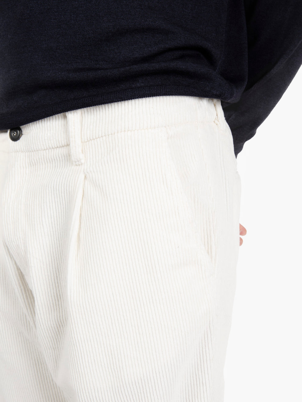 Abel white corduroy trousers