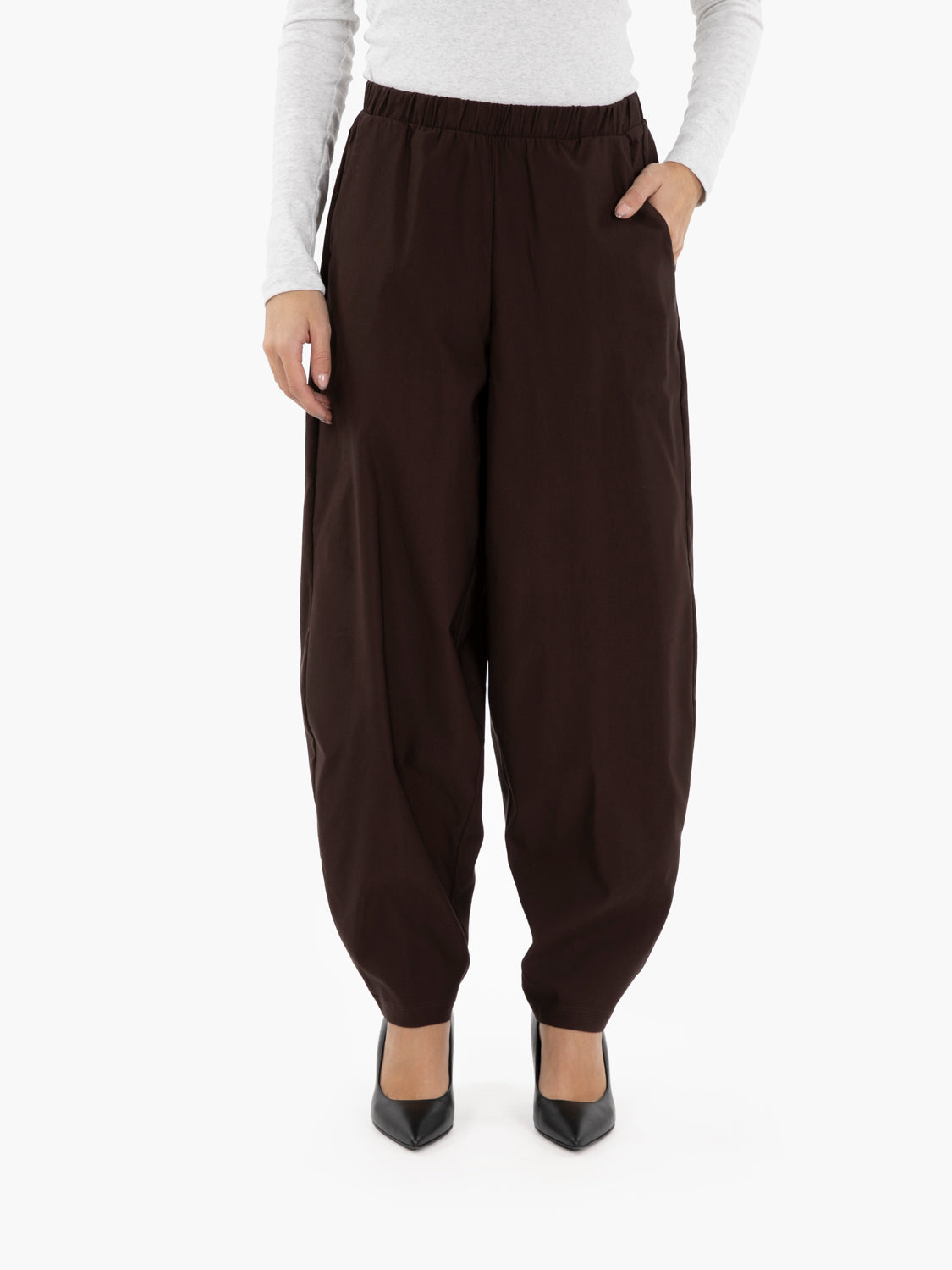 Pantaloni baloon cioccolato