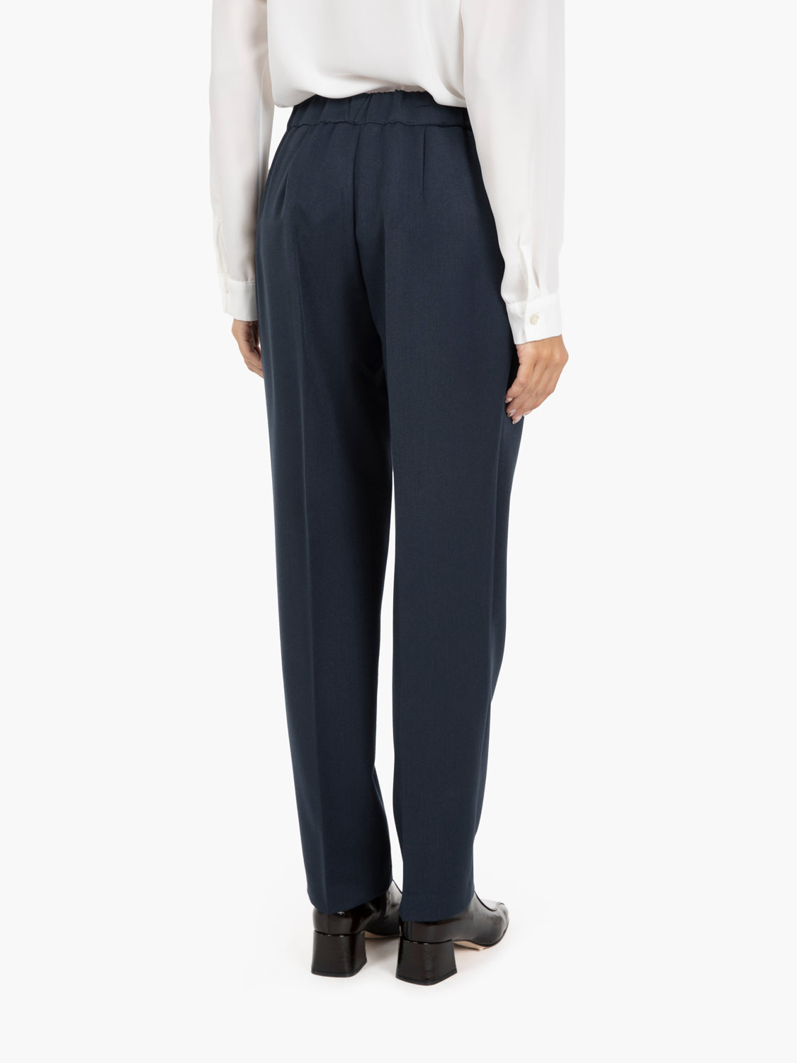 Pantaloni Capri con elastico blu