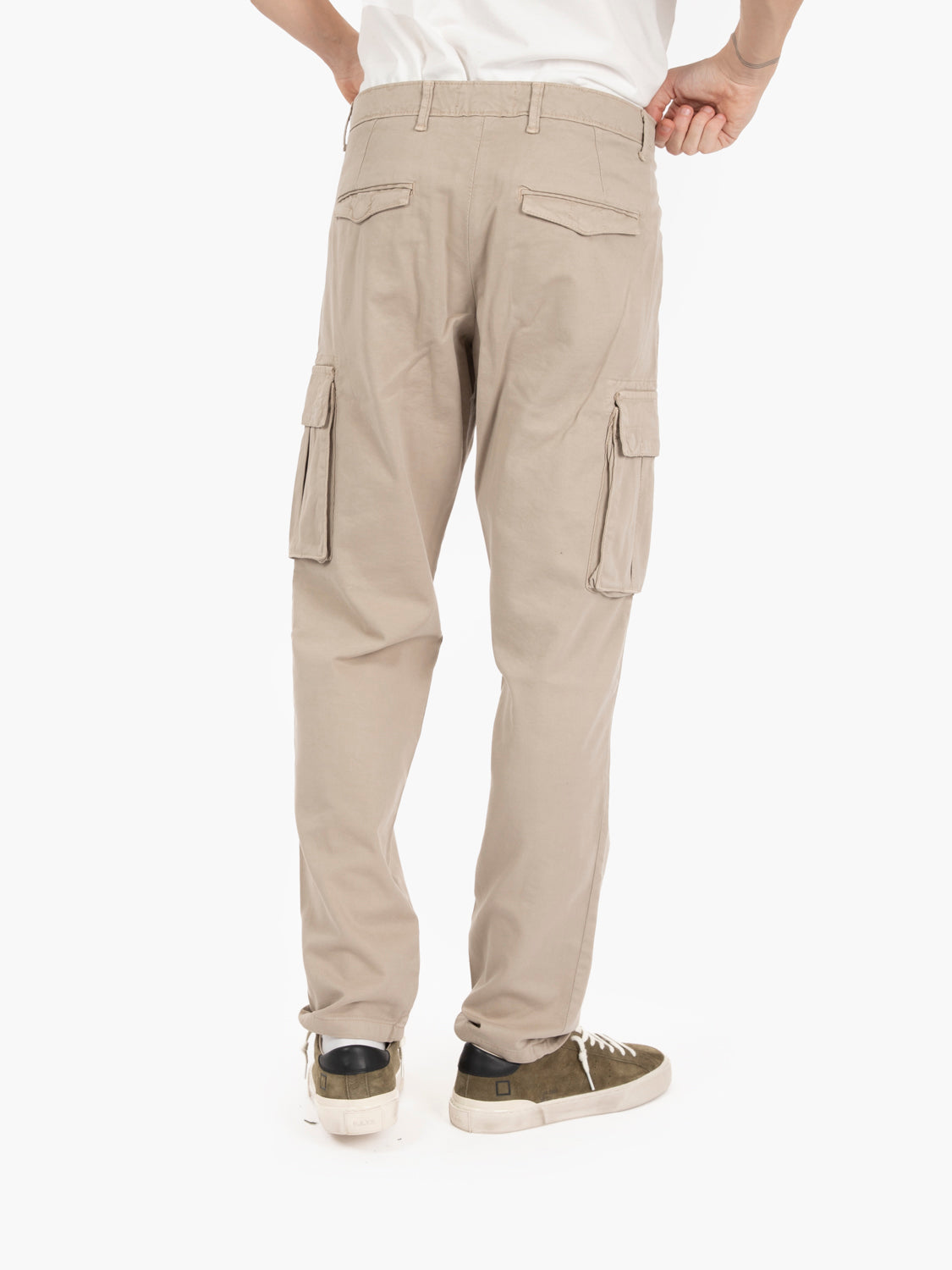 Pantaloni cargo effetto armaturato beige