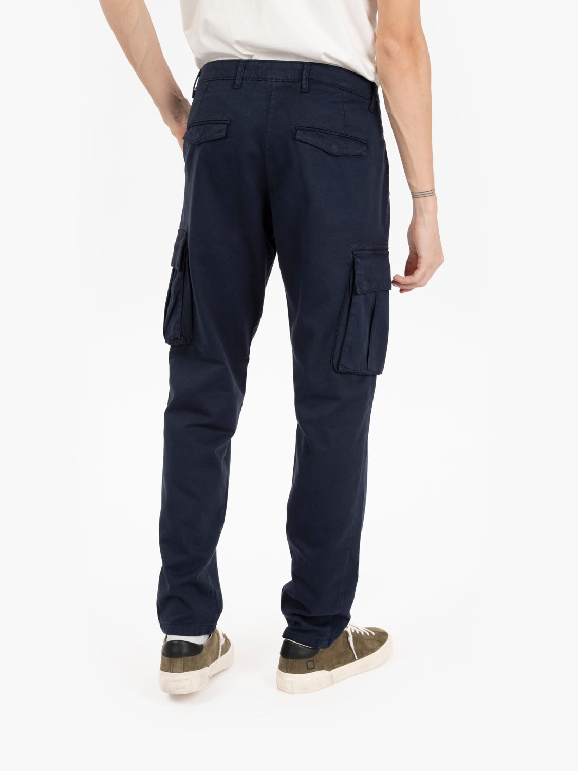 Blue weave cargo pants