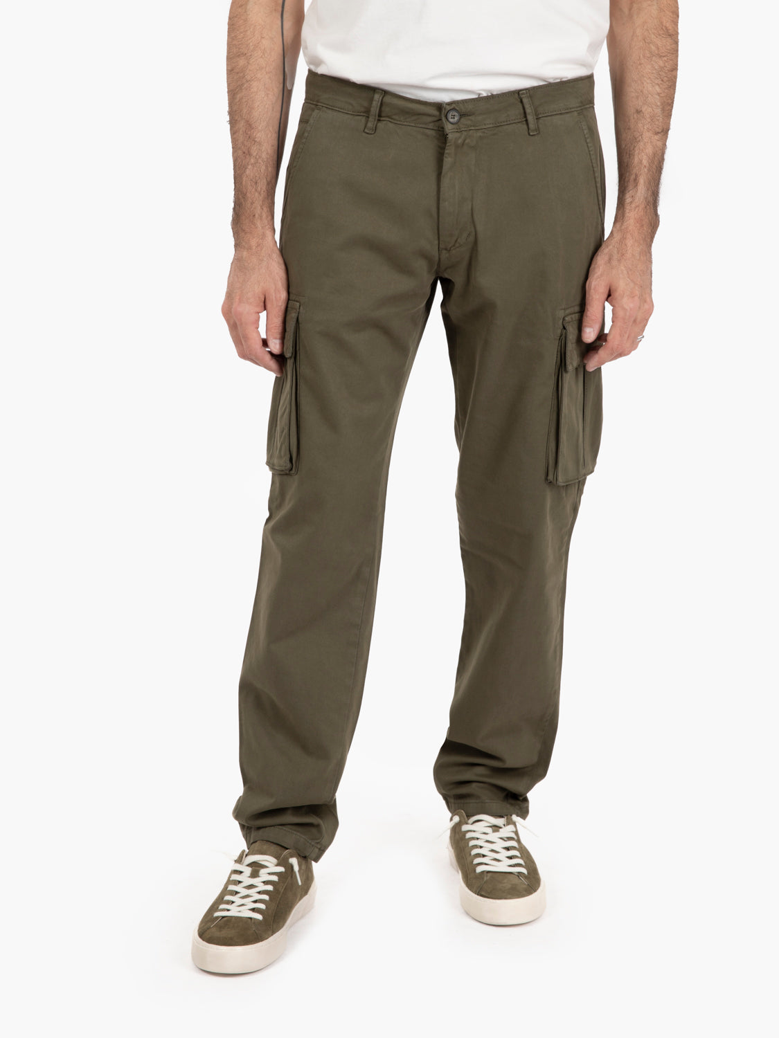 Pantaloni cargo effetto armaturato militare