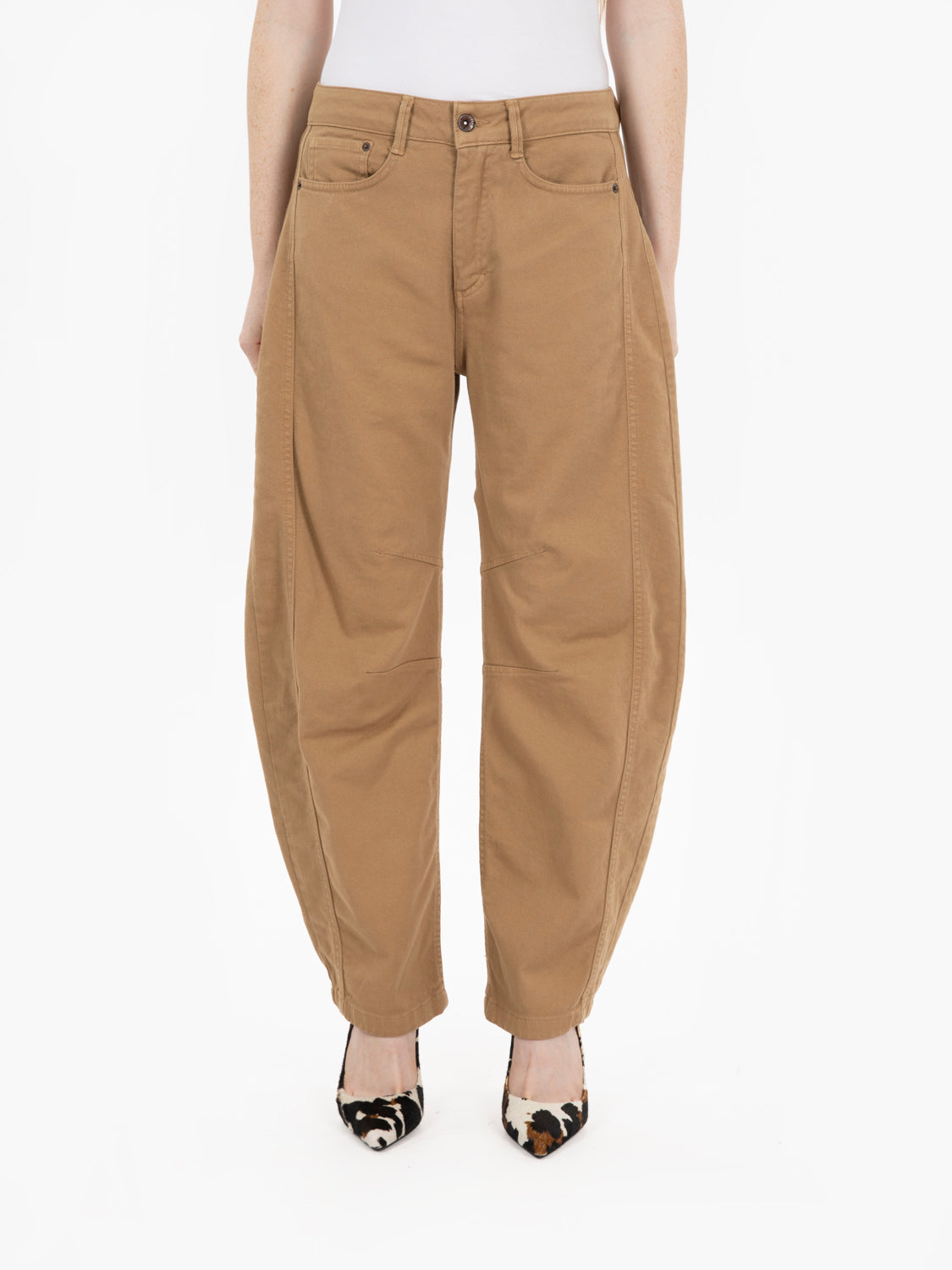 Pantaloni barrel fit Noemi miele