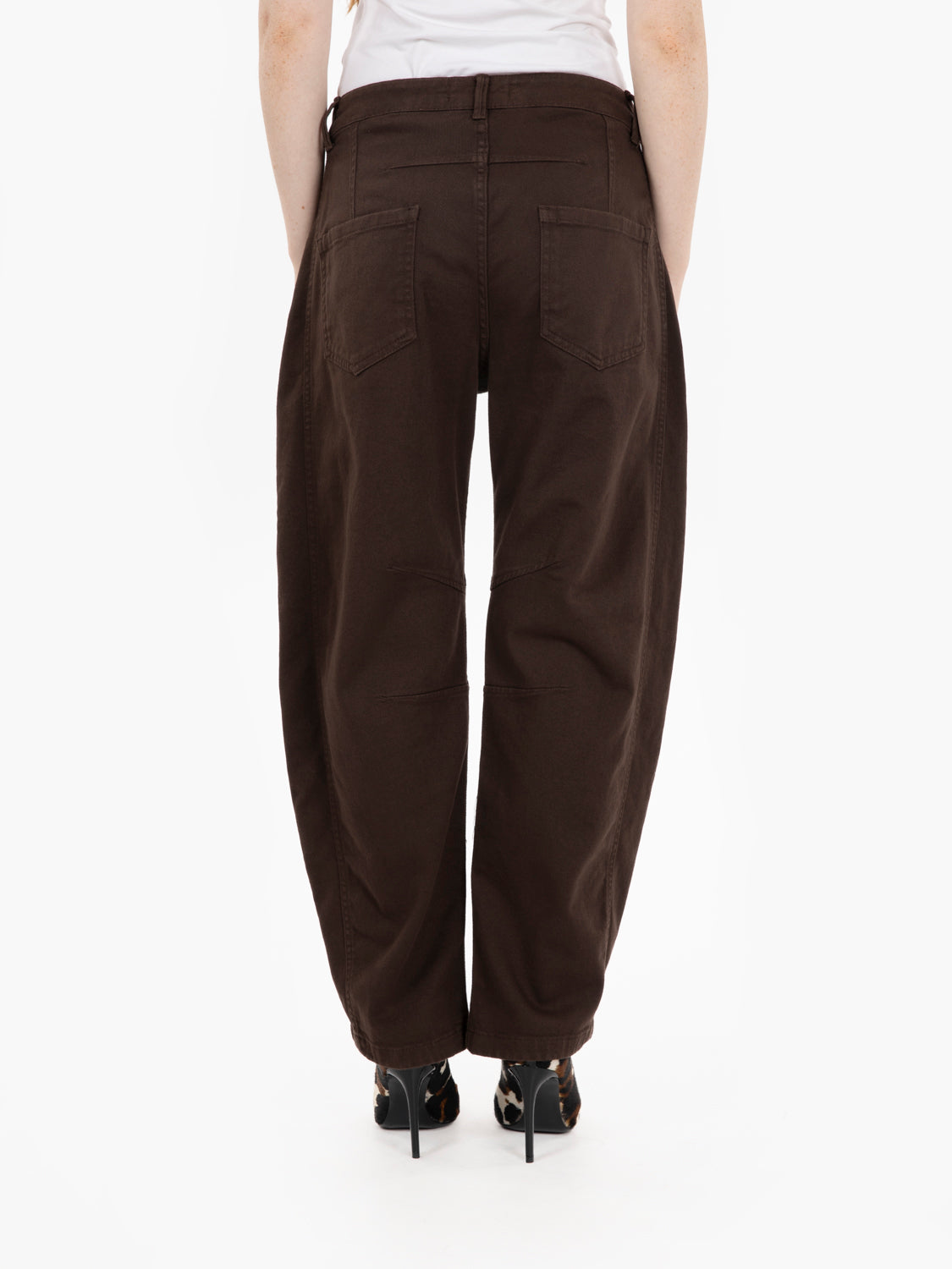 Pantaloni barrel fit Noemi moro