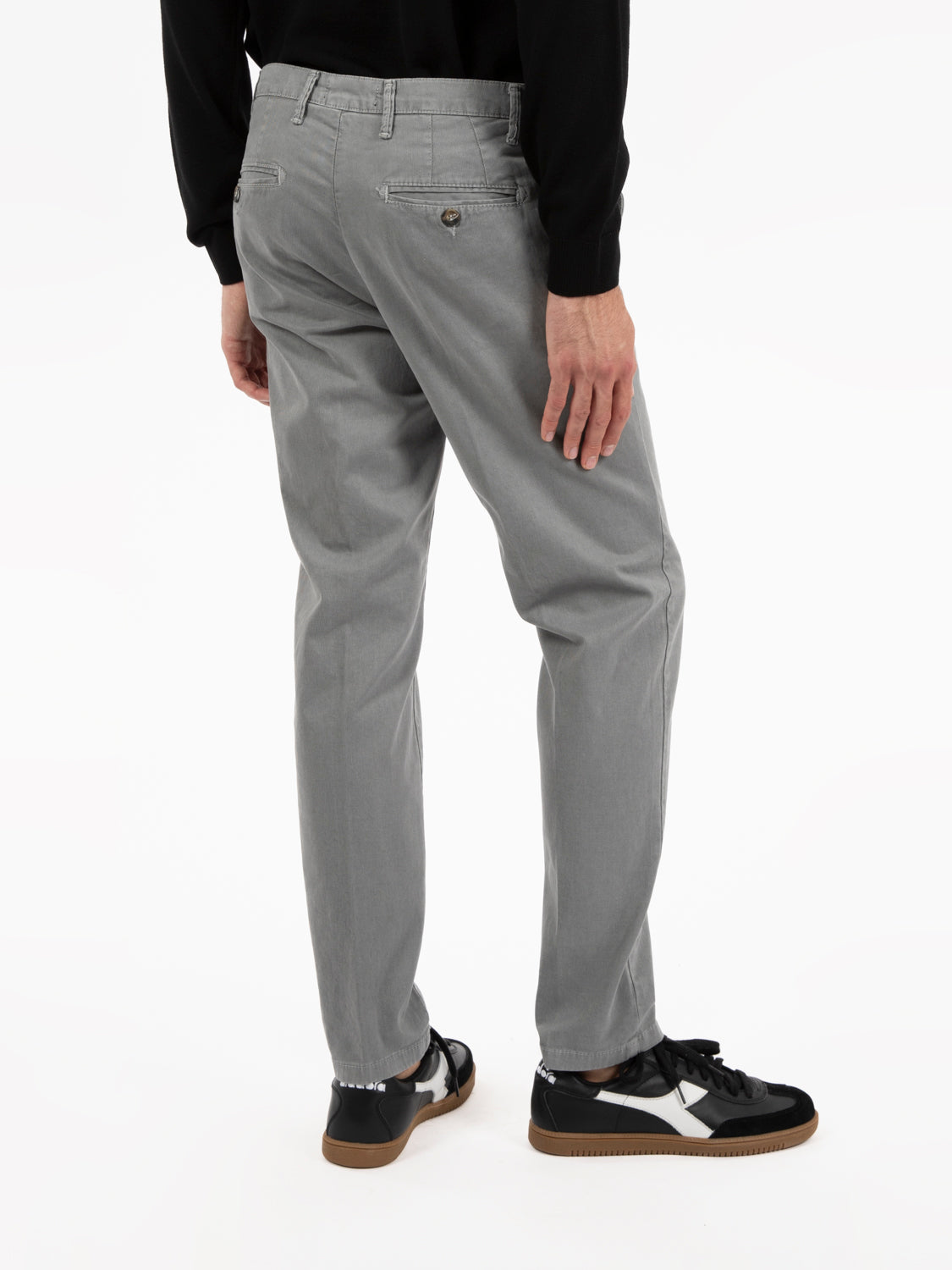 Pantaloni Cellena chino in cotone grigio